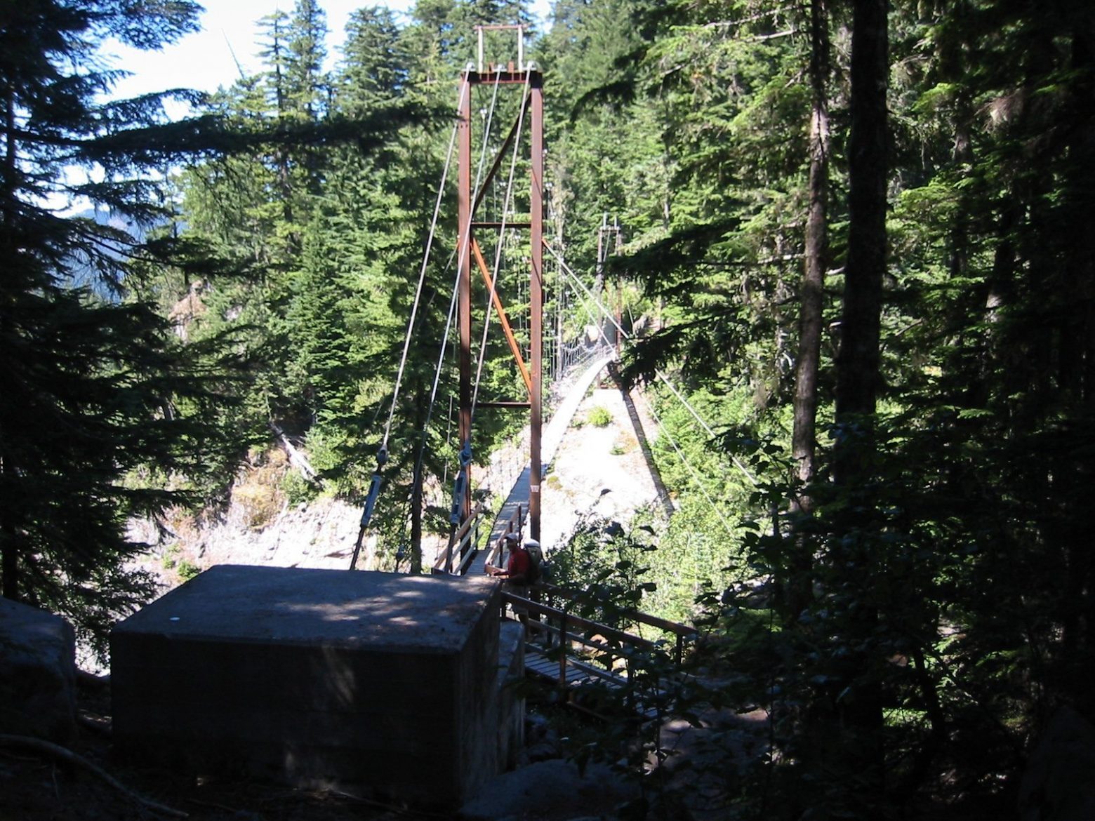 Tahoma Creek suspension bridge 1