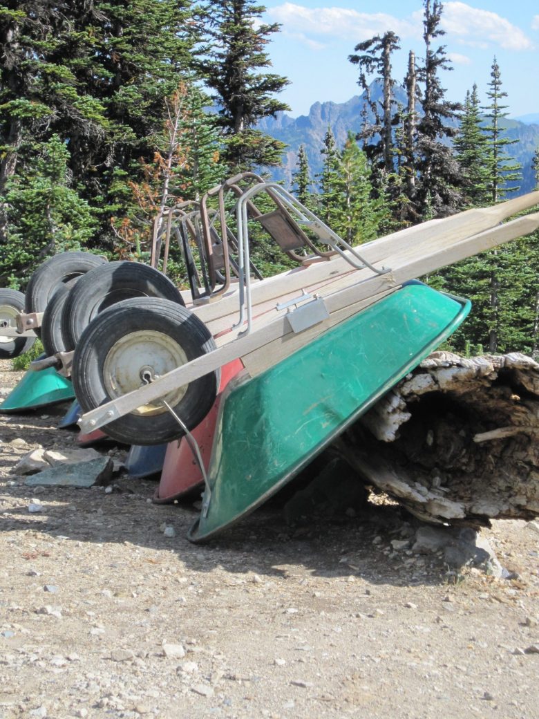 Trail crew wheelbarrows