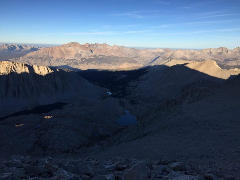 climbing down from the summit of mt whitney 2