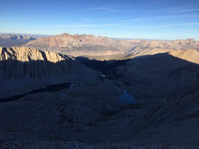 climbing down from the summit of mt whitney 4