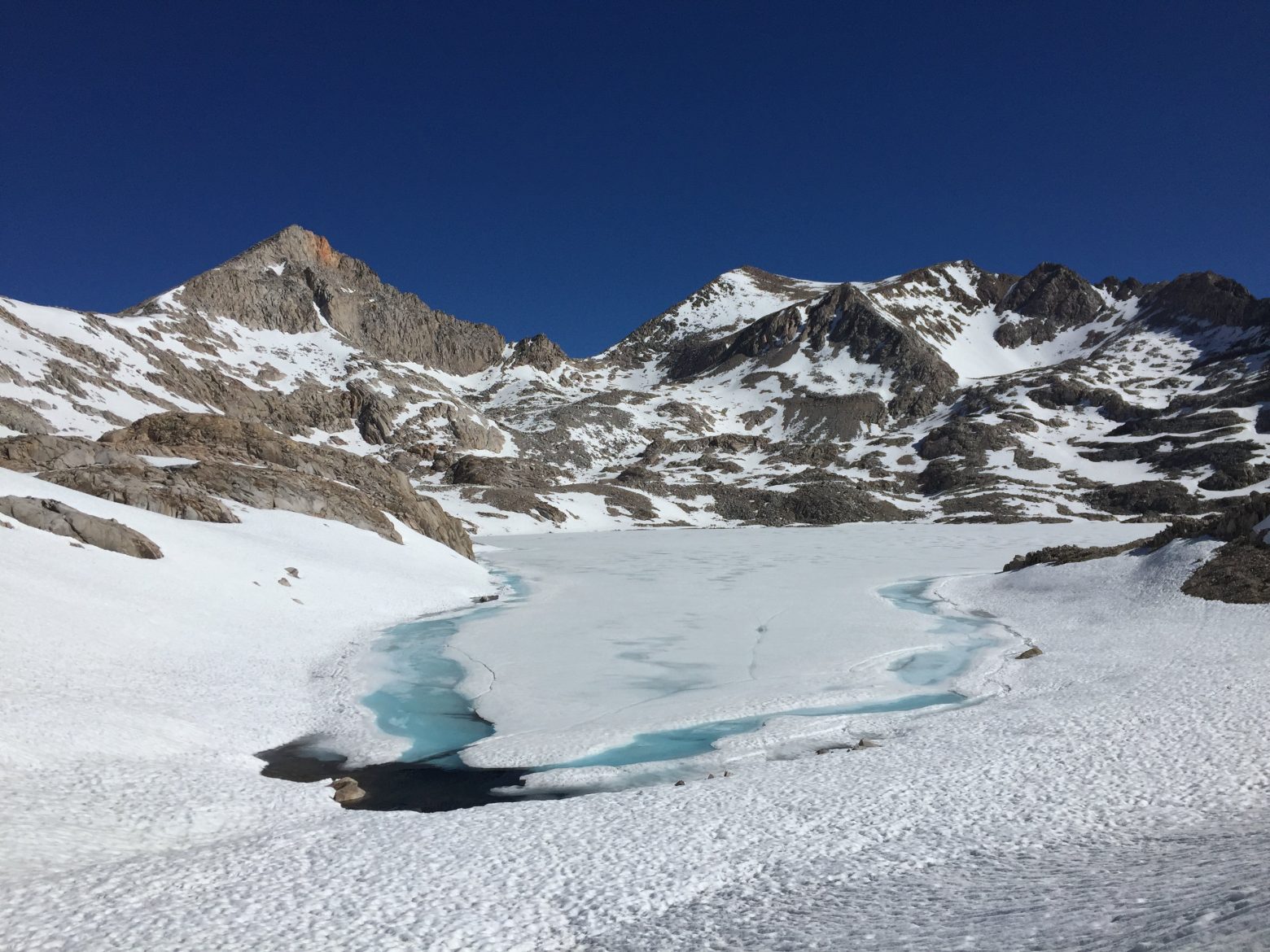 A frozen Helen Lake