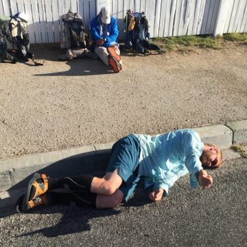 Hitching from the gutter in Independence, CA