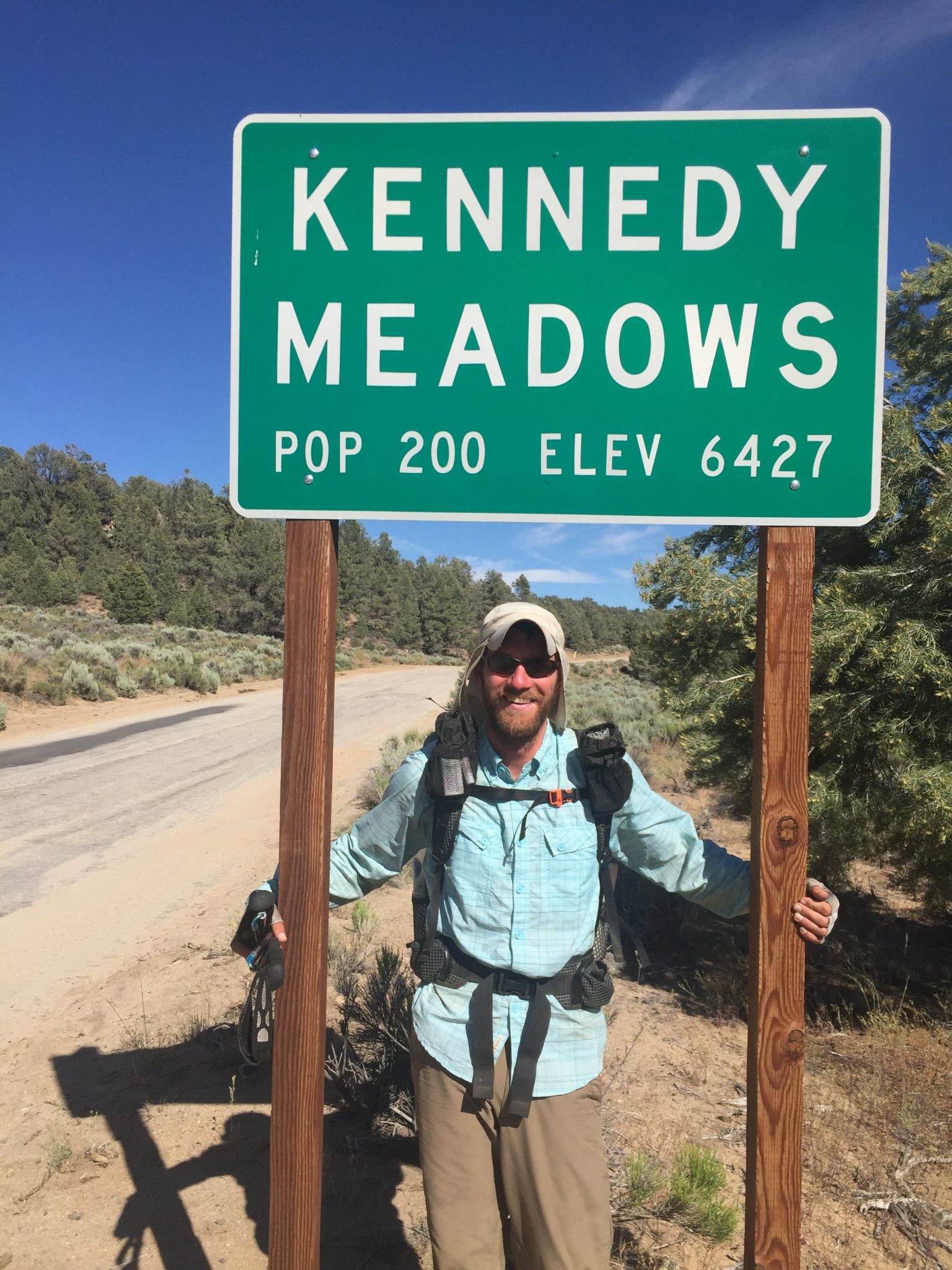 Mountain Man with Kennedy Meadows Sign