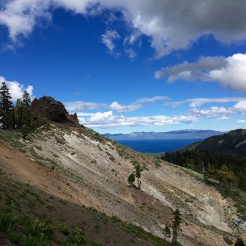 Lake Tahoe under a blue sky