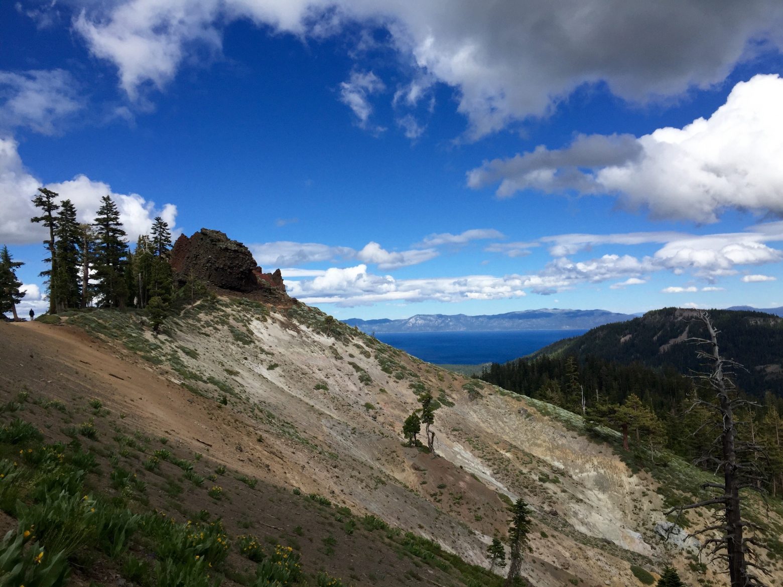 Lake Tahoe under a blue sky