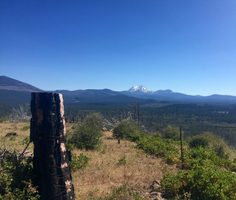 View of Lassen Peak from Hat Creek Rim
