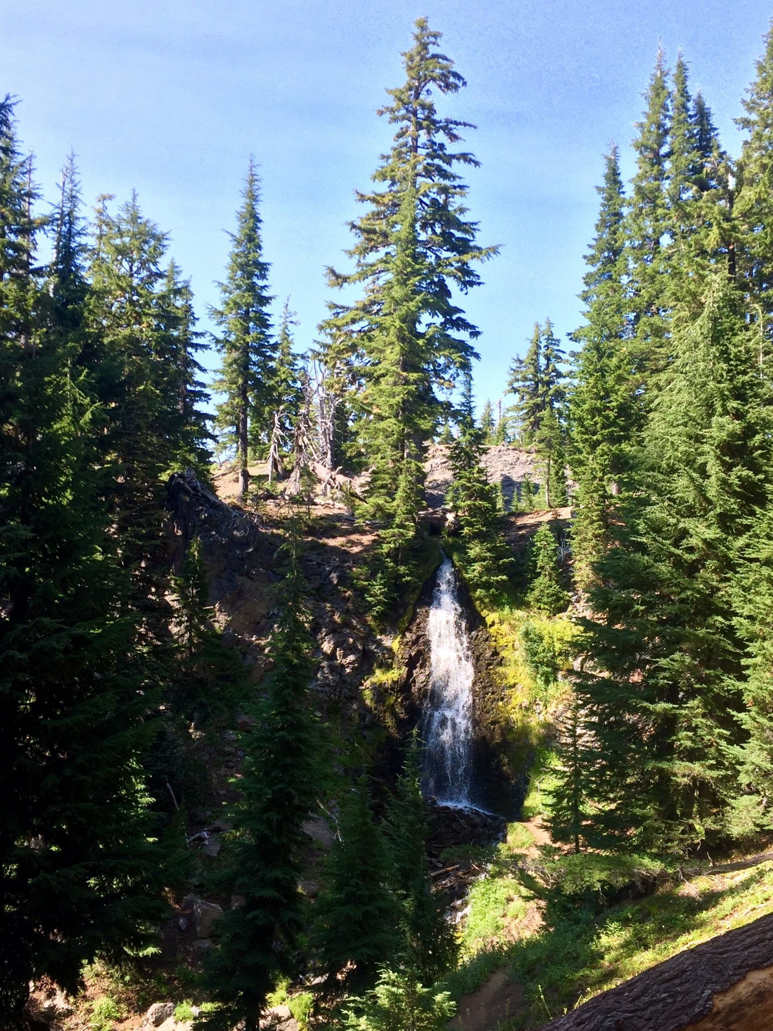 Obsidian Falls from an overlook on the PCT