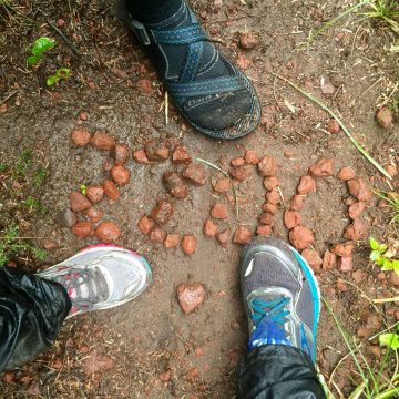 Standing at the PCT 2200 mile mark
