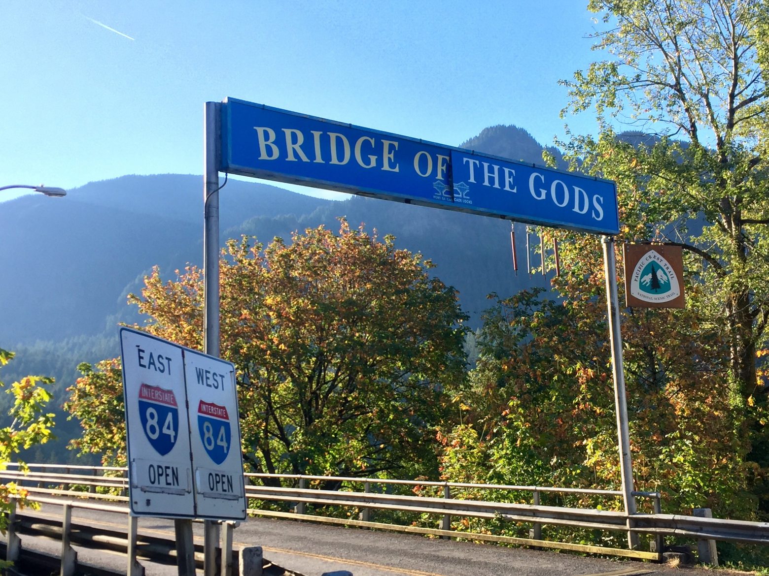 Looking back at the Bridge of the Gods