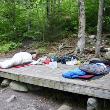 Cowboy camping at Osgood tentsite