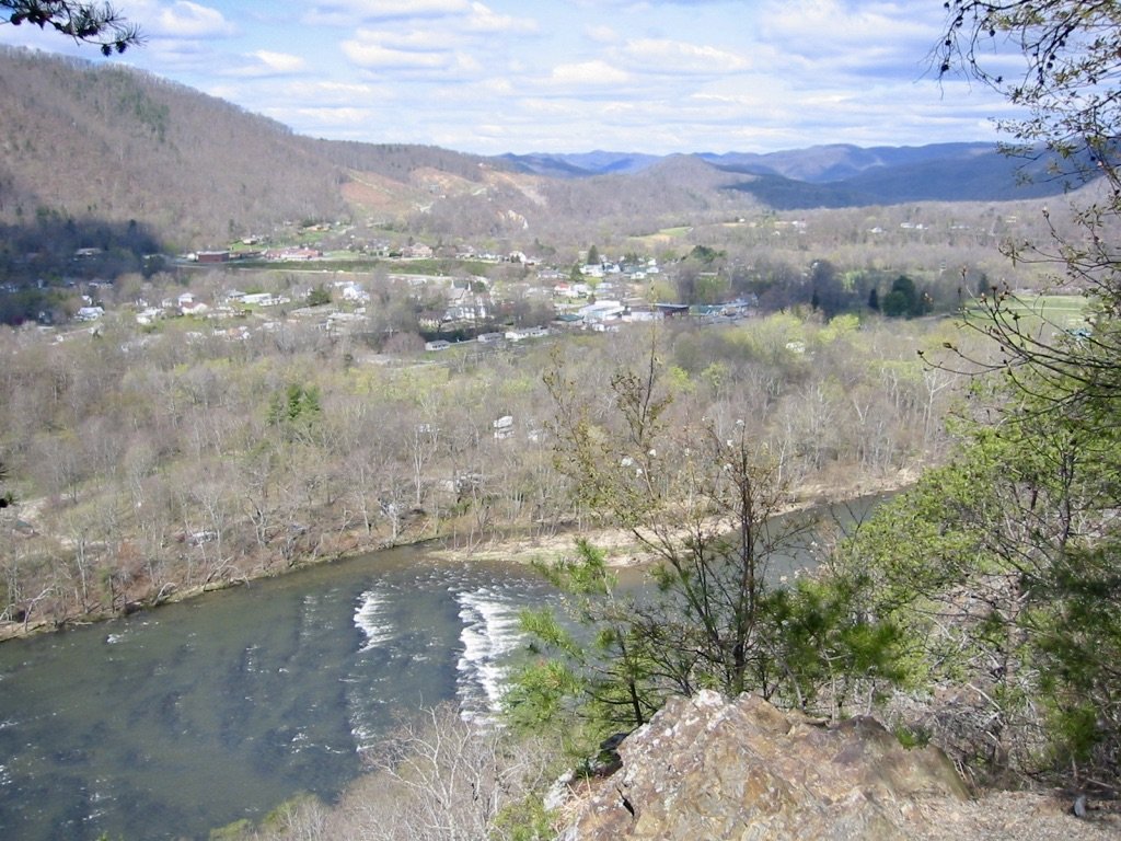 Hot Springs and French Broad River from Lover’s Leap Rock