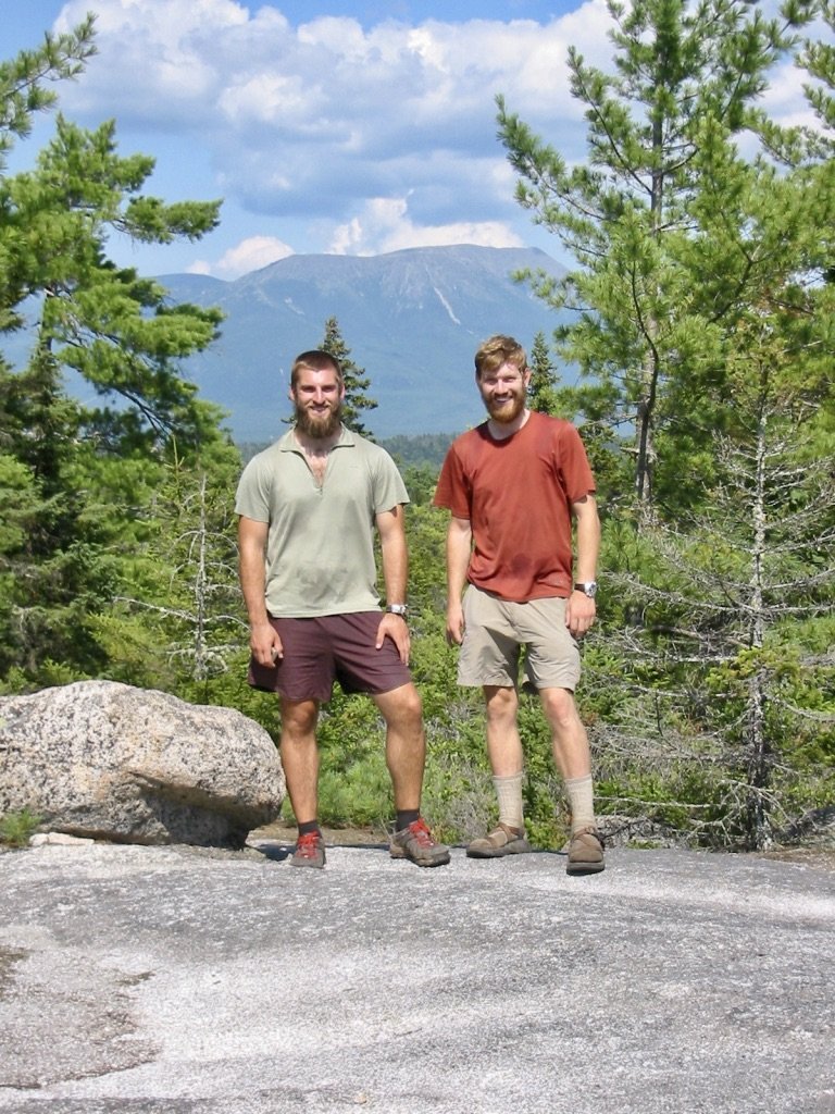 Mountain Man and Camel in front of Katahdin