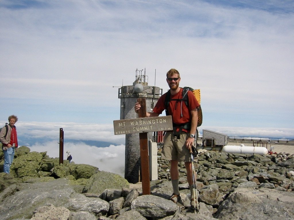 Mountain Man on the summit of Mt. Washington