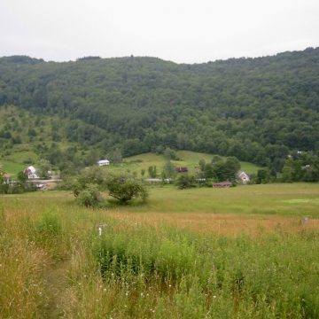 Trail through Vermont fields