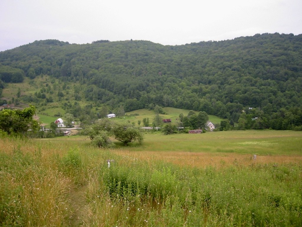 Trail through Vermont fields