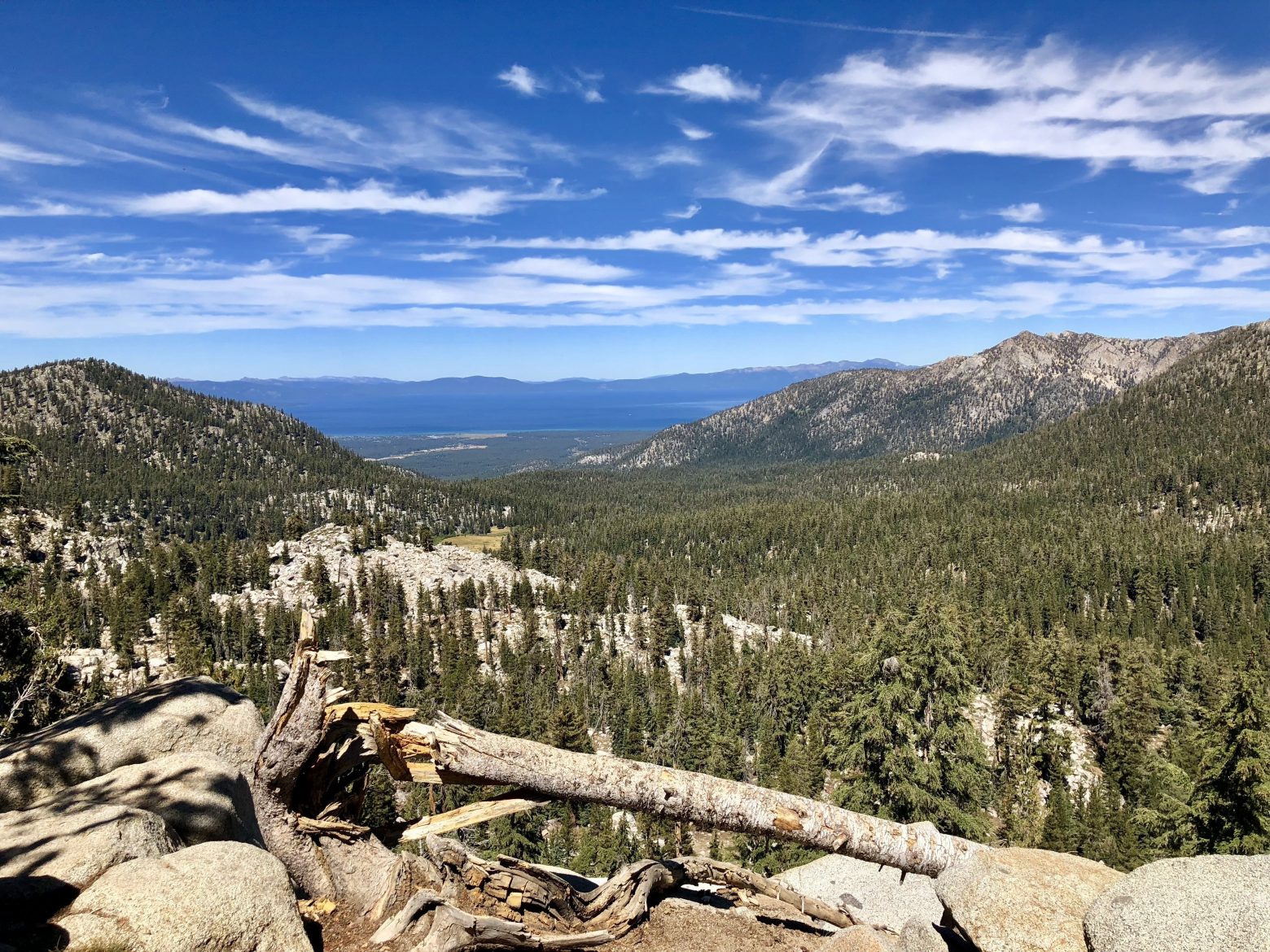 Lake Tahoe from above Freel Meadows