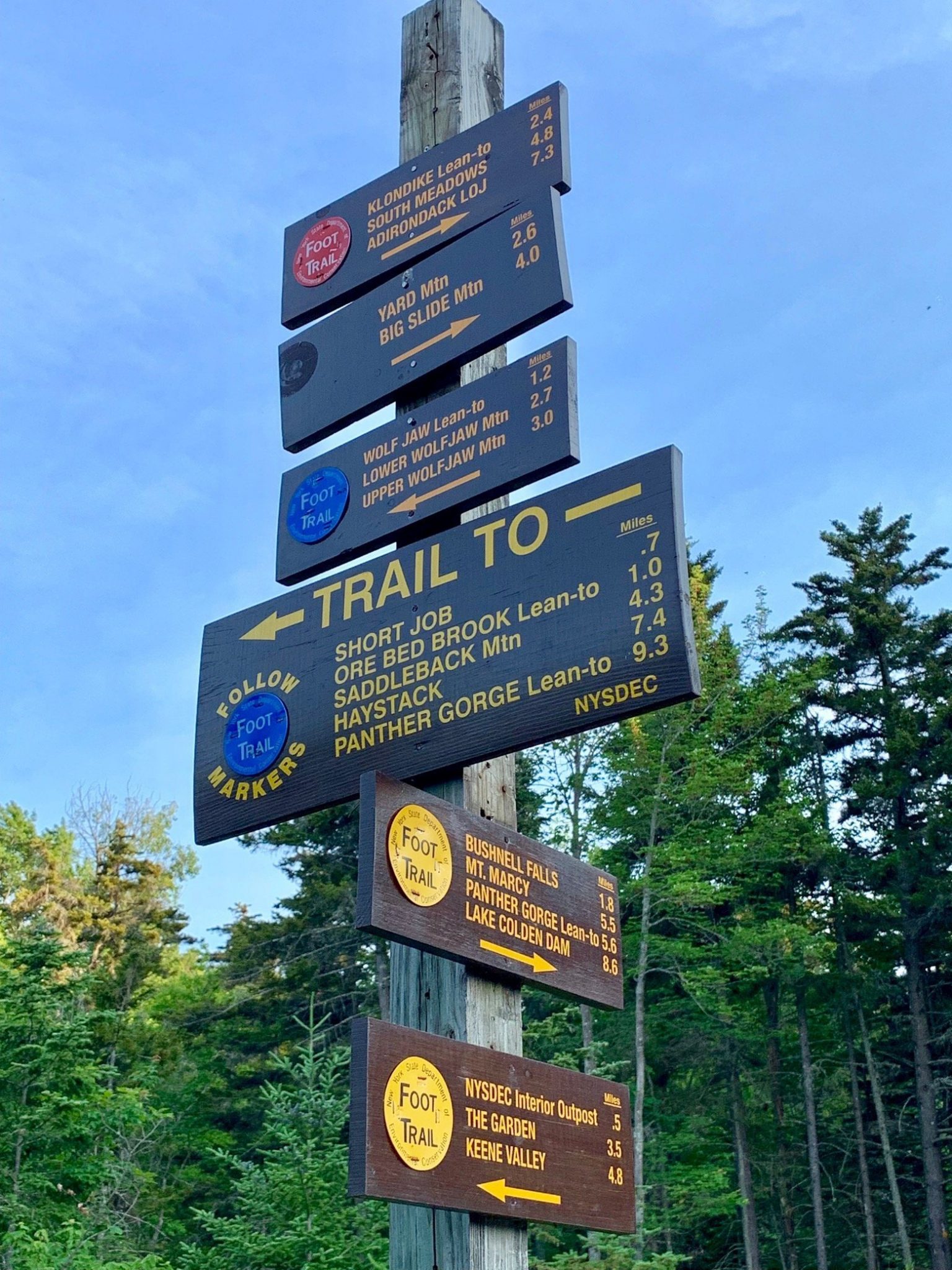 A Grand Central Station of hiking trails at Johns Brook Lodge