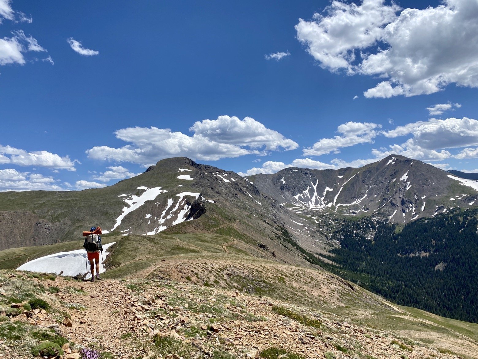 Ace heading towards James Peak