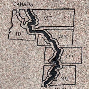 Border monument closeup