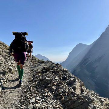Morning high above Swiftcurrent Valley