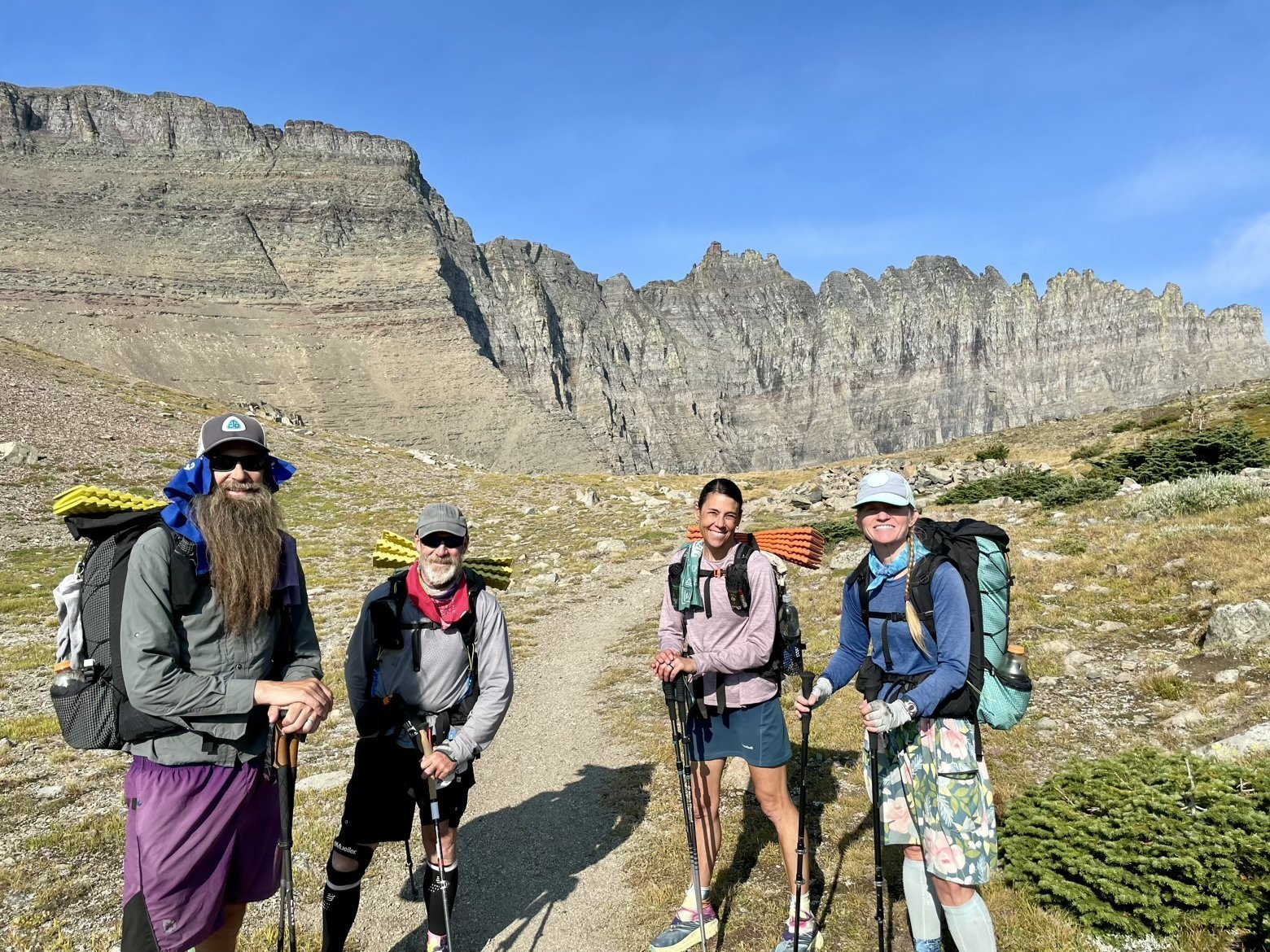 Smiling faces at Piegan Pass