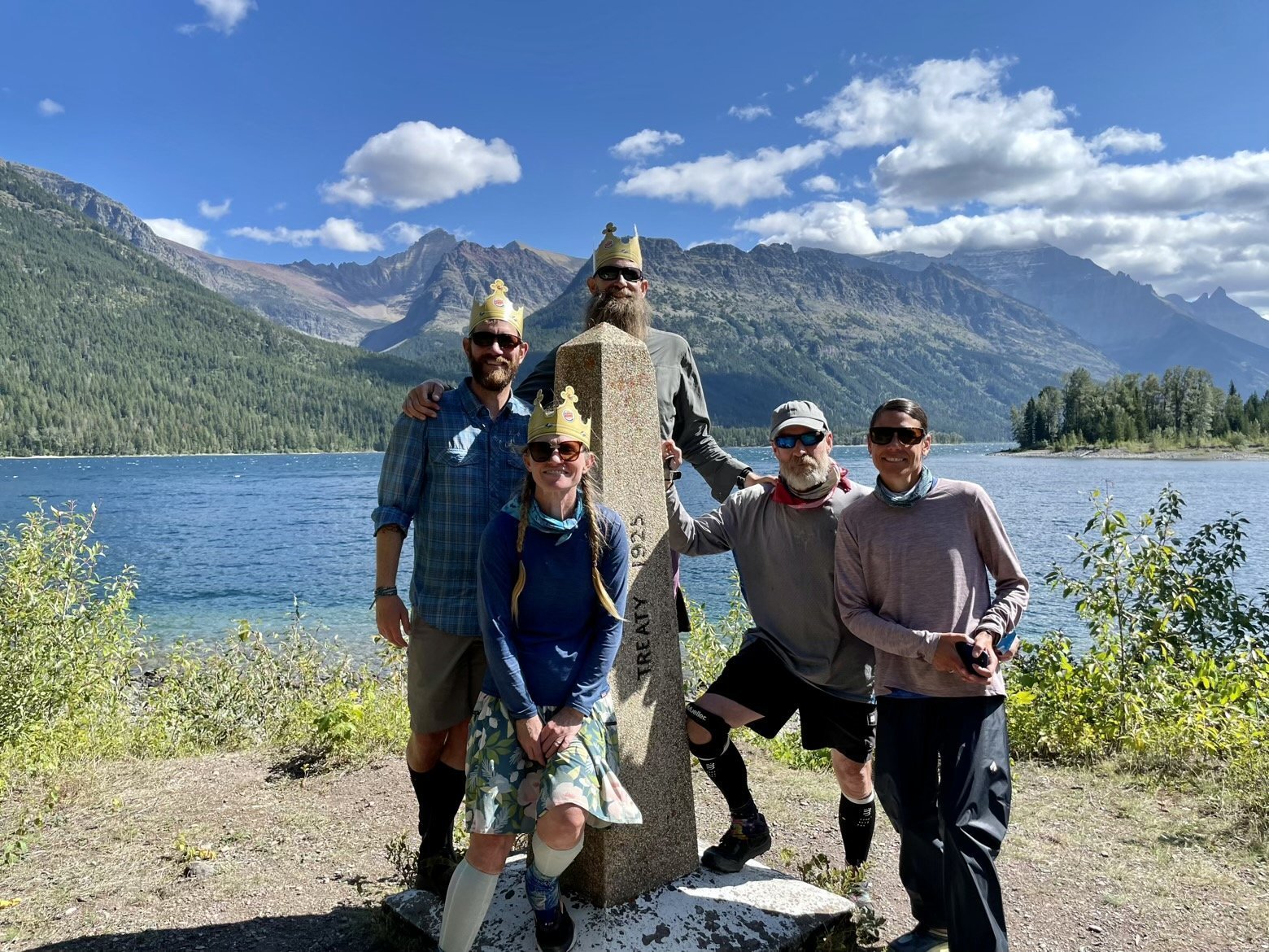 The whole gang at Waterton Lake