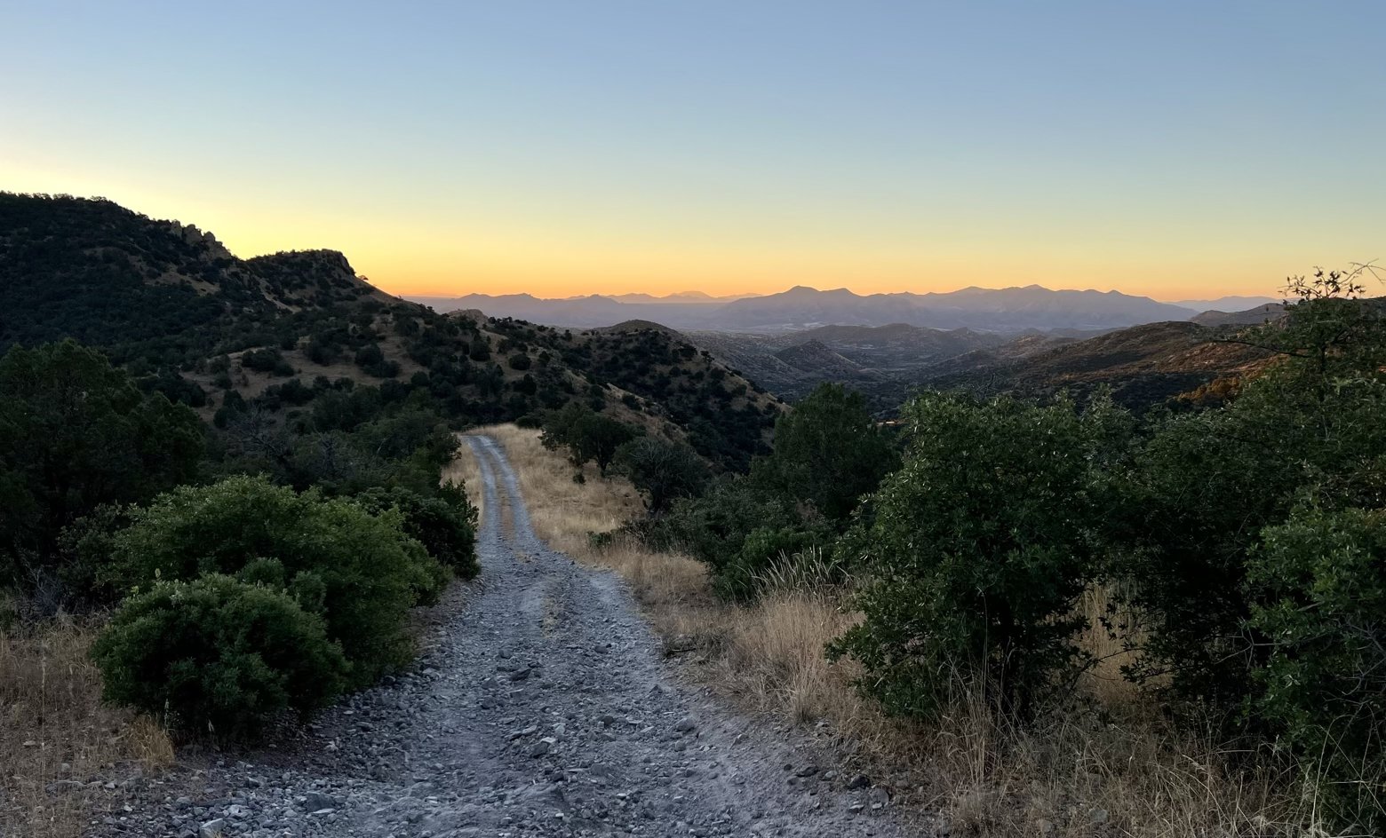 Road walk sunrise