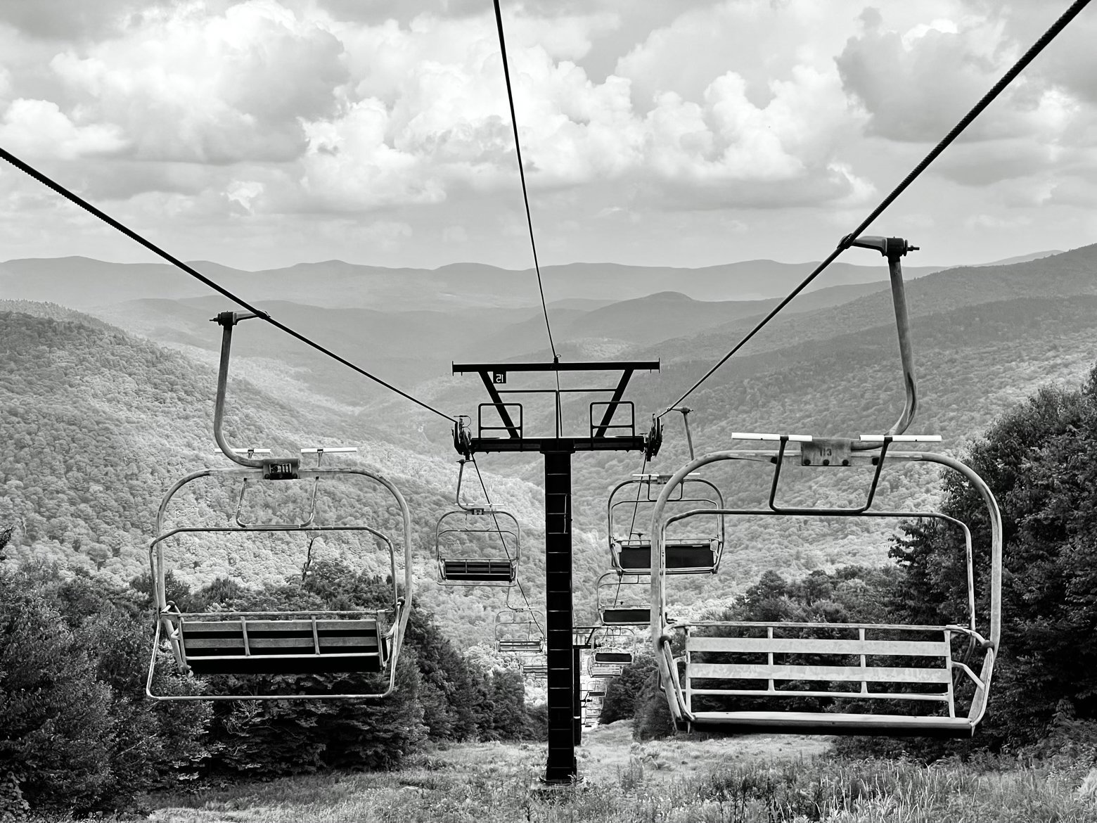 Ski lifts at Middlebury Snow Bowl