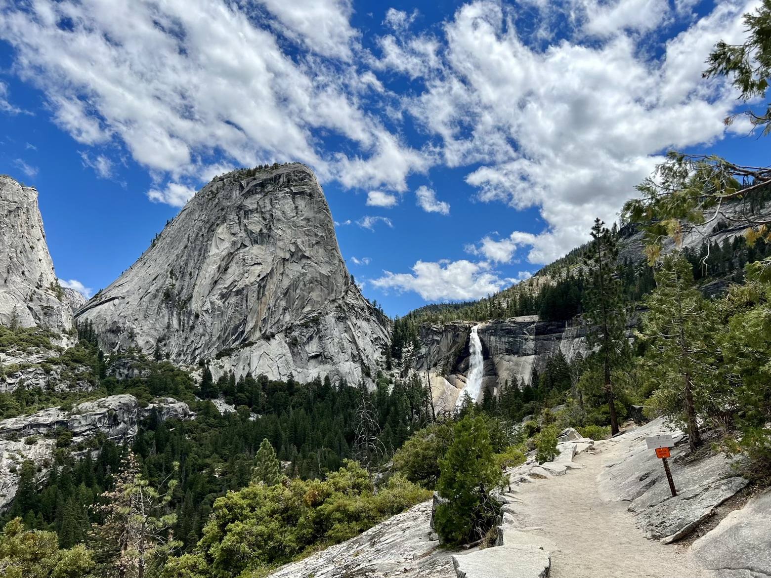 Clark Point view of Liberty Cap and Nevada Falls