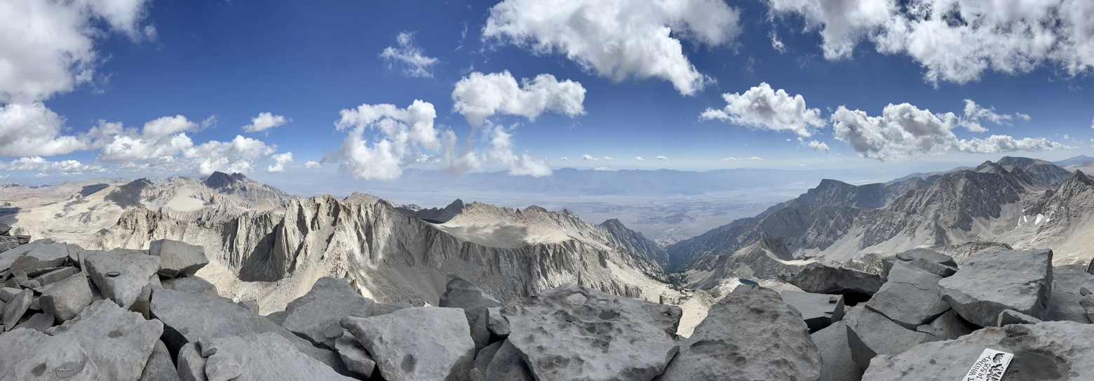 Looking east from Mount Whitney summit