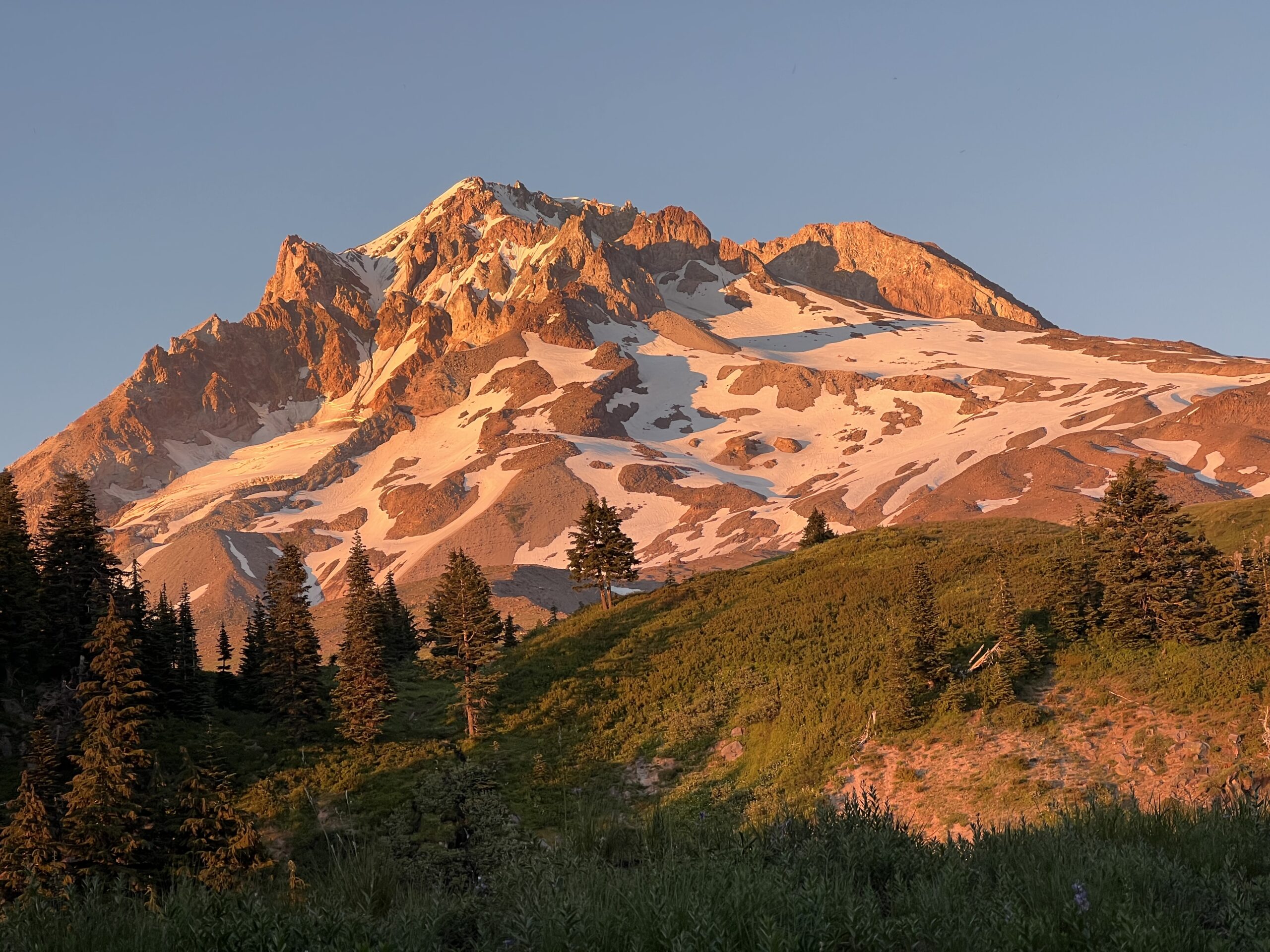 Mount Hood sunset alpenglow
